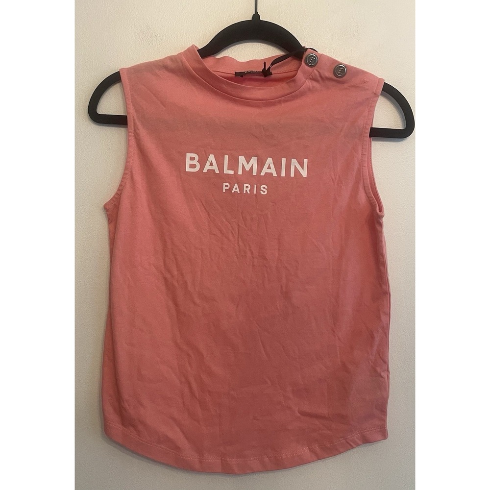 Balmain Girls Logo T-shirt‎ - Size 10A NWT (Rea
